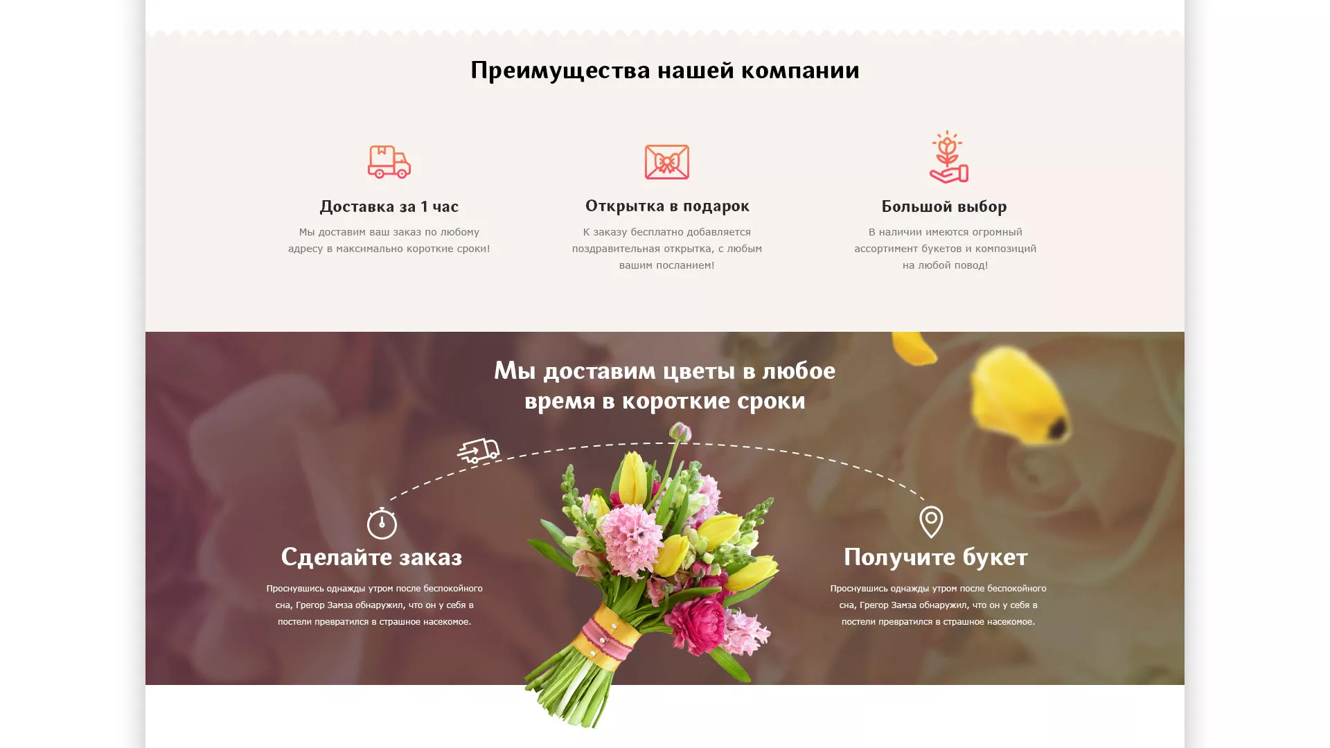 Создание интернет-магазина «Букет-онлайн» по цветам в Геленджике