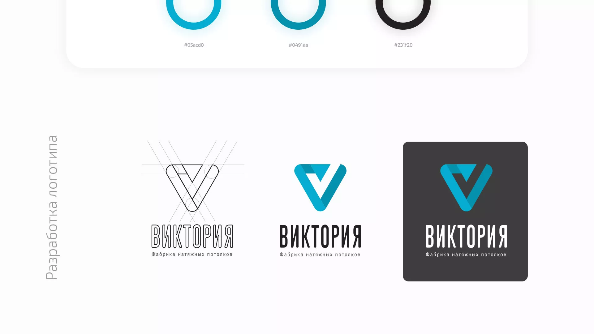 Разработка фирменного стиля компании по продаже и установке натяжных потолков в Геленджике