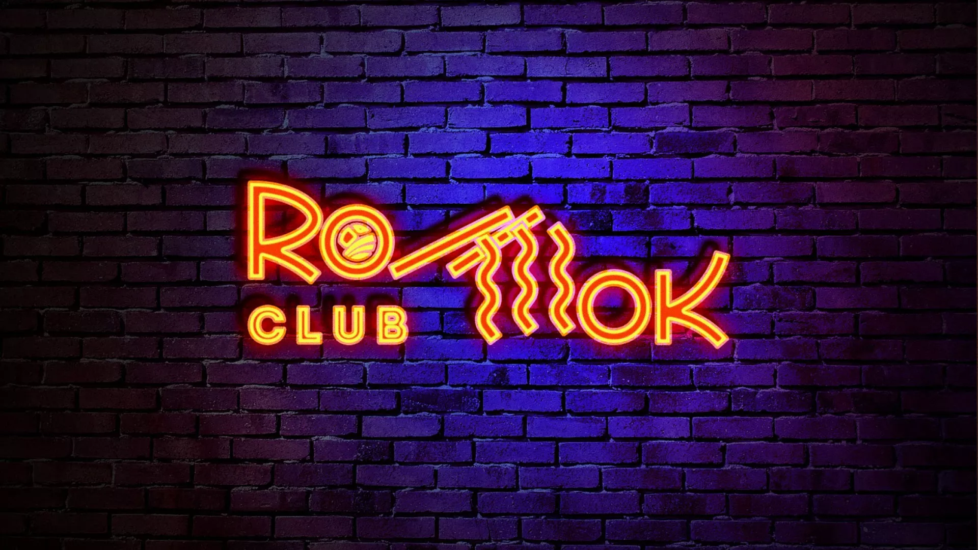 Разработка интерьерной вывески суши-бара «Roll Wok Club» в Геленджике