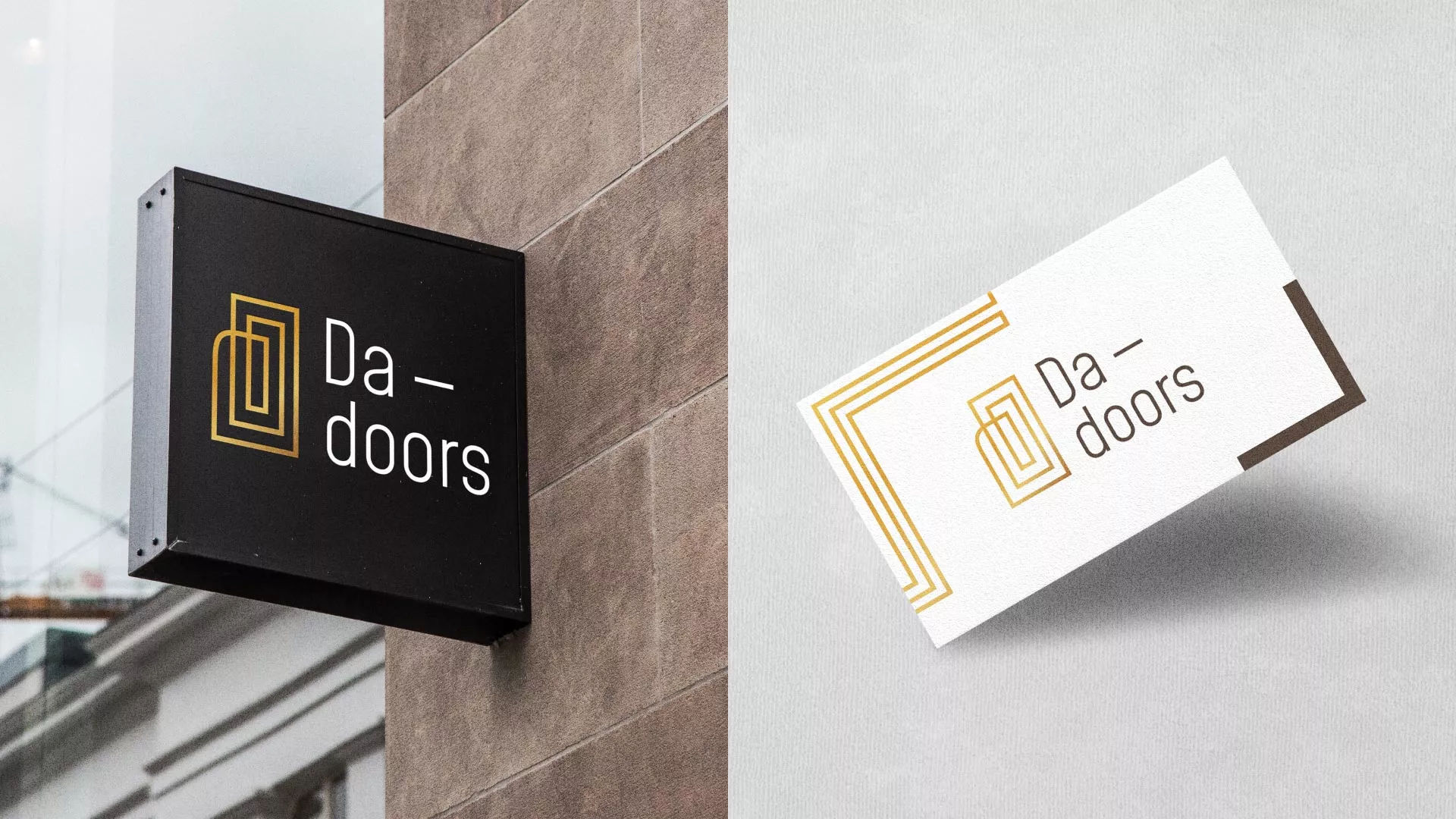 Разработка логотипа для компании «DA-DOORS» в Геленджике
